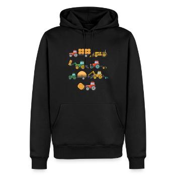Agriculteur tracteur agricole pour enfants - Sweat à capuche Premium bio Homme - noir - Devant - Nico (187cm)