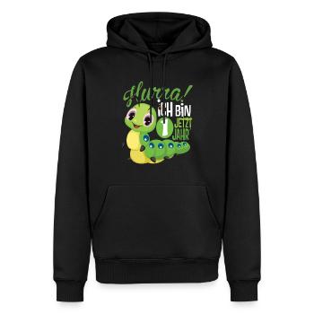 1 Geburtstag Kinder Raupe - Männer Premium Bio Hoodie - Schwarz - Vorne - Nico (187cm)