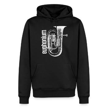 Chemises Euphonium - Sweat à capuche Premium bio Homme - noir - Devant - Nico (187cm)