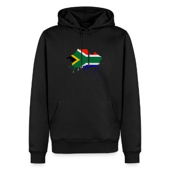 Cap Skyline Afrique du Sud drapeau drapeau Cape Town - Sweat à capuche Premium bio Homme - noir - Devant - Nico (187cm)