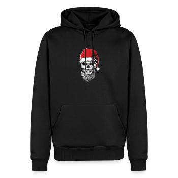 Santa Clause Heavy Metal - Männer Premium Bio Hoodie - Schwarz - Vorne - Nico (187cm)