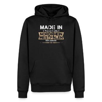 Nordrhein Westfalen NRW Geschenk - Männer Premium Bio Hoodie - Schwarz - Vorne - Nico (187cm)