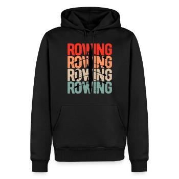 Rudern Ruderer Wassersport Rudersport - Männer Premium Bio Hoodie - Schwarz - Vorne - Nico (187cm)