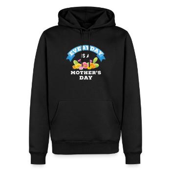 Fête des Mères, Fête des Mères, Fête des Mères, Fête des Mères - Sweat à capuche Premium bio Homme - noir - Devant - Nico (187cm)