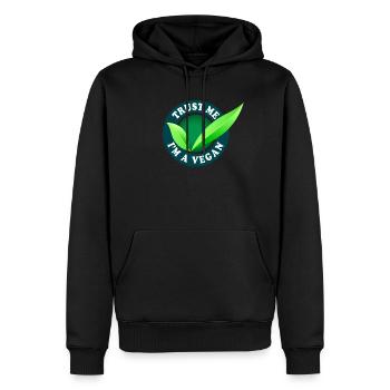 Trust Me I’m A Vegan Spruch Bio Go Veggie Veganer - Sweat à capuche Premium bio Homme - noir - Devant - Nico (187cm)