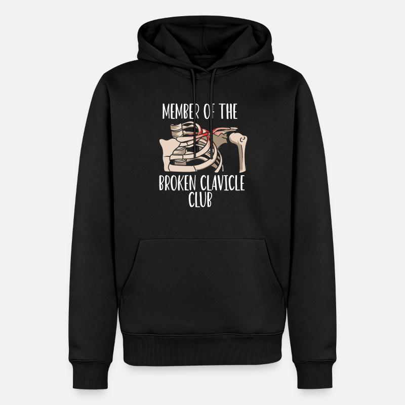 Membre du Broken Clavicle Club Broken - Sweat à capuche Premium bio Homme - noir