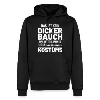 Weihnachten lustiges Weihnachtsmann Sprüche Kostüm - Männer Premium Bio Hoodie - Schwarz - Vorne - Nico (187cm)