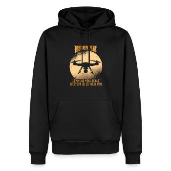 Drohne Drohnen Pilot - Männer Premium Bio Hoodie - Schwarz - Vorne - Nico (187cm)