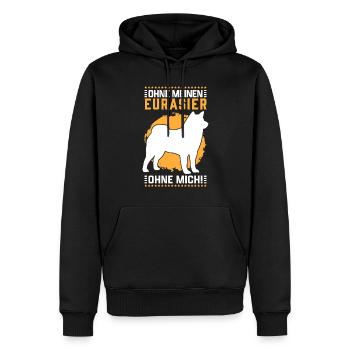 Ohne meinen Eurasier ohne mich Spitz Familienhund - Männer Premium Bio Hoodie - Schwarz - Vorne - Nico (187cm)