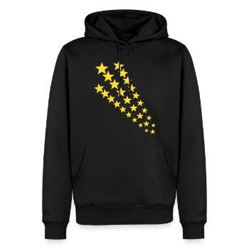 Trendige Sterne - Männer Premium Bio Hoodie - Schwarz - Vorne - Nico (187cm)