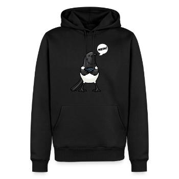 Elster Vogel Vogelliebhaber - Männer Premium Bio Hoodie - Schwarz - Vorne - Nico (187cm)