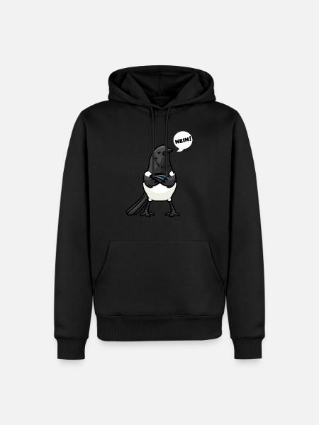 Magpie Bird Bird Lovers - Men’s Premium Organic Hoodie - black