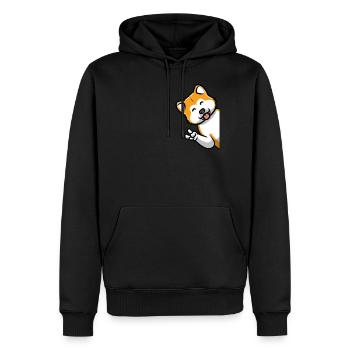 Akita Inu Chien - Sweat à capuche Premium bio Homme - noir - Devant - Nico (187cm)