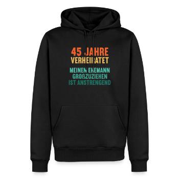 45 Jahre verheiratet lustig 45. Hochzeitstag - Männer Premium Bio Hoodie - Schwarz - Vorne - Nico (187cm)