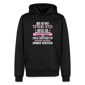 Tattoo Mädchen Geburtstag Weihnachten Geschenk - Männer Premium Bio Hoodie - Schwarz - Vorne - Nico (187cm)