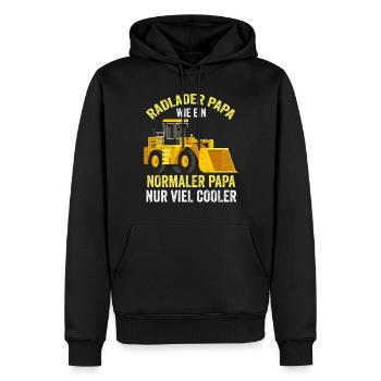 Radlader Papa Vater Vatertag Radladern Radladerfah - Männer Premium Bio Hoodie - Schwarz - Vorne - Nico (187cm)