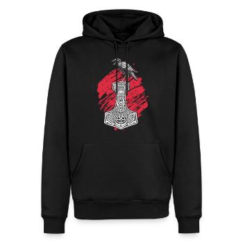 Valhalla Wikinger Odin Götter Nordmänner Geschenk - Männer Premium Bio Hoodie - Schwarz - Vorne - Nico (187cm)