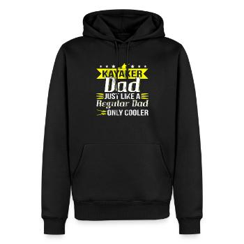 Kajak Dad - Männer Premium Bio Hoodie - Schwarz - Vorne - Nico (187cm)