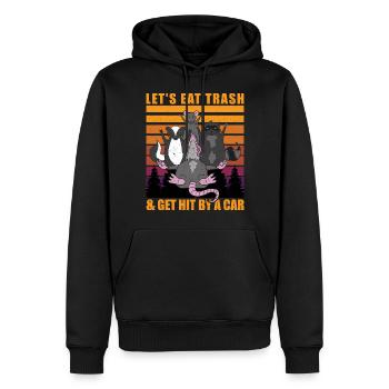 Lets Eat Trash and Get Hit By A Car Opossum - Männer Premium Bio Hoodie - Schwarz - Vorne - Nico (187cm)