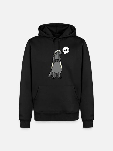 Miel Blaireau Ratel Mustelidae - Sweat à capuche Premium bio Homme - noir