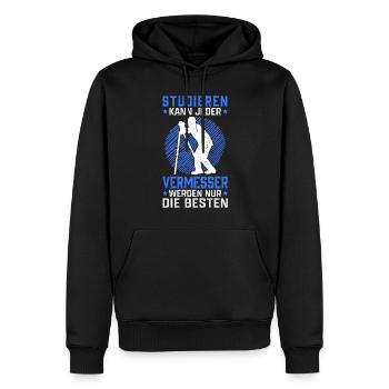 Vermessungstechniker studieren Vermesser - Männer Premium Bio Hoodie - Schwarz - Vorne - Nico (187cm)