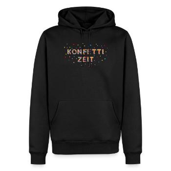 Carnaval Carnaval Carnaval Confetti Cadeau - Sweat à capuche Premium bio Homme - noir - Devant - Nico (187cm)