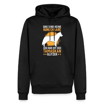 Das ist Tamaskan Glitzer Wolf-Hund Tamaskan - Männer Premium Bio Hoodie - Schwarz - Vorne - Nico (187cm)