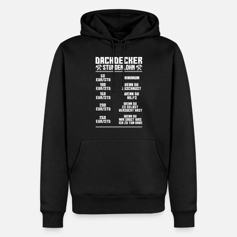 Arbeit & Beruf | Dachdecker Geschenk - Männer Premium Bio Hoodie - Schwarz