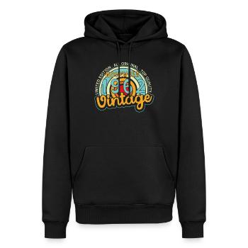 Millésime 1962 Limited en novembre - Sweat à capuche Premium bio Homme - noir - Devant - Nico (187cm)
