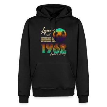 59. Geburtstag Vintage Geschenk Legendär Seit 1962 - Männer Premium Bio Hoodie - Schwarz - Vorne - Nico (187cm)