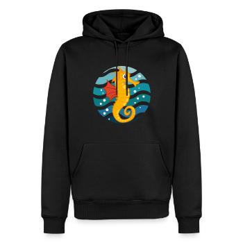 Süßes Seepferdchen Schwimmprüfung Wasser Schwimmer - Männer Premium Bio Hoodie - Schwarz - Vorne - Nico (187cm)