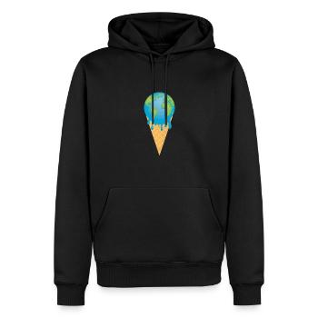 Durabilité - Sweat à capuche Premium bio Homme - noir - Devant - Nico (187cm)