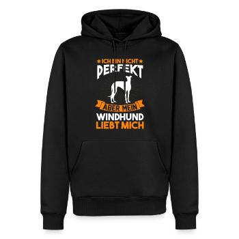 Hund Windhund Züchter Windhund - Männer Premium Bio Hoodie - Schwarz - Vorne - Nico (187cm)