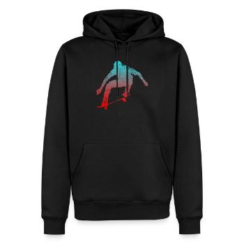 Skate Skater Silhuet - Herre Premium økologisk hoodie - sort - Foran - Nico (187cm)