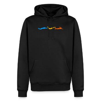 Nageurs Natation Sport - Sweat à capuche Premium bio Homme - noir - Devant - Nico (187cm)