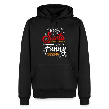 Noël, noël, noël, noël, noël, noël, noël - Sweat à capuche Premium bio Homme - noir - Devant - Nico (187cm)