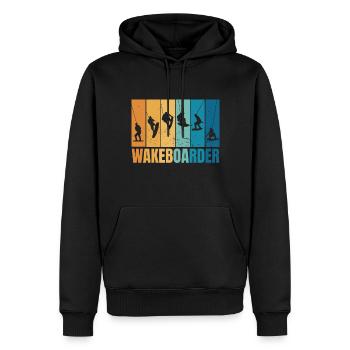 Wakeboarding Water Sports Wakeboarder Waterskiing - Men’s Premium Organic Hoodie - black - Front - Nico (187cm)