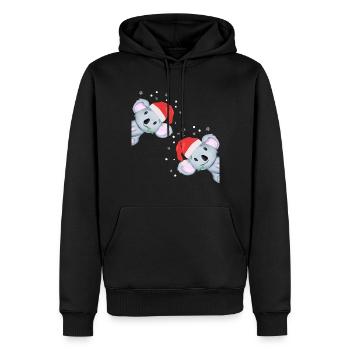 Cadeau de pyjama de Noël Koala - Sweat à capuche Premium bio Homme - noir - Devant - Nico (187cm)