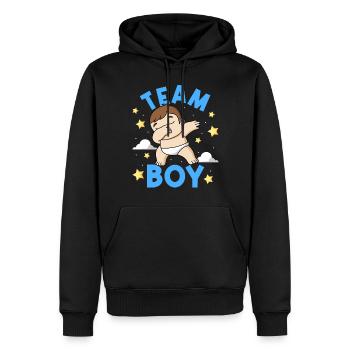 Révélation de genre Team Boy - Sweat à capuche Premium bio Homme - noir - Devant - Nico (187cm)
