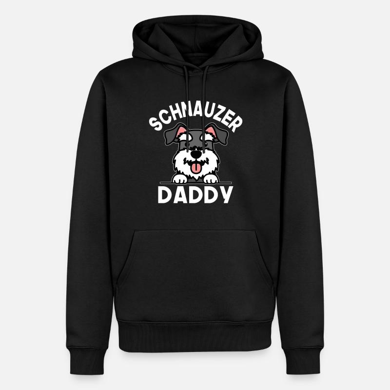 Schnauzer Daddy - Männer Premium Bio Hoodie - Schwarz