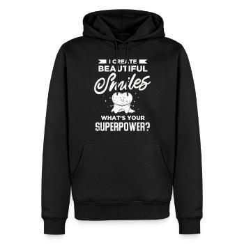 Dentist Toothpaste Toothbrush Kiefer Doc Dentist - Men’s Premium Organic Hoodie - black - Front - Nico (187cm)