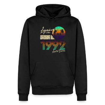 29th Birthday Gift Legendary Since 1992 - Männer Premium Bio Hoodie - Schwarz - Vorne - Nico (187cm)