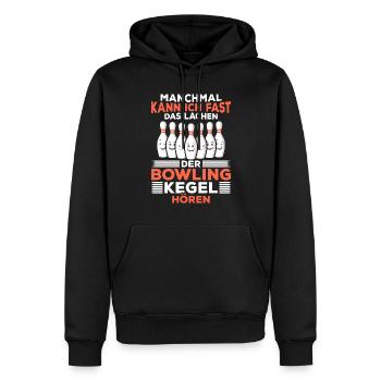 Bowling spielen - Lustiges Bowling Kegeln Kegler - Männer Premium Bio Hoodie - Schwarz - Vorne - Nico (187cm)