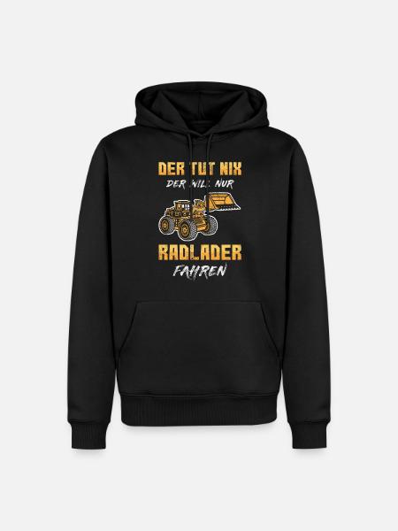 Baustelle Geschenk - Männer Premium Bio Hoodie - Schwarz