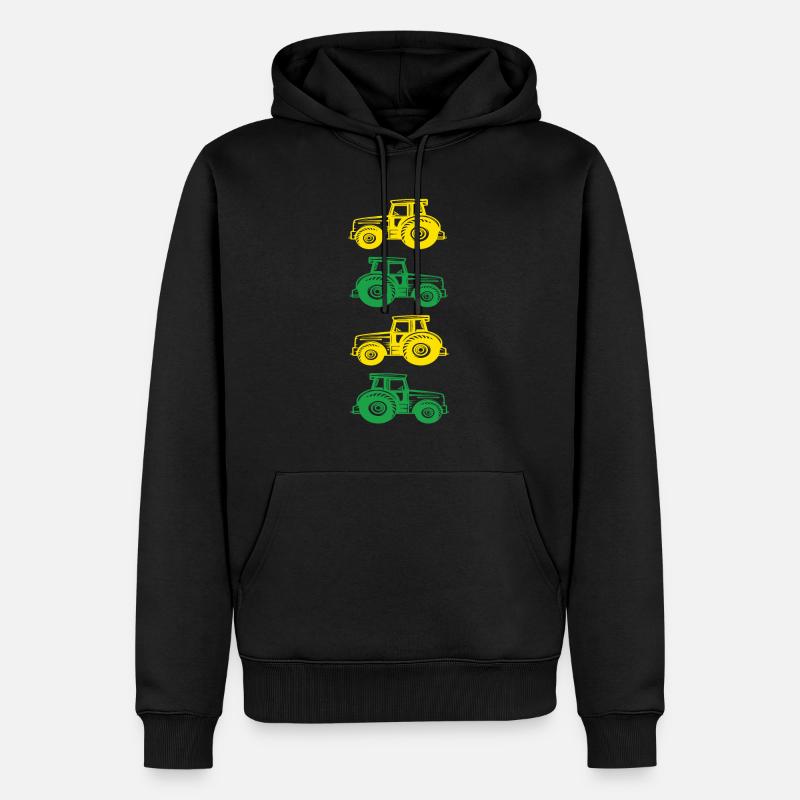Traktor - Männer Premium Bio Hoodie - Schwarz