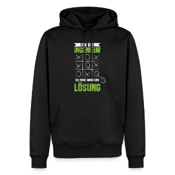 Ingenieur | Ich bin Ingenieur Sprüche - Männer Premium Bio Hoodie - Schwarz - Vorne - Nico (187cm)