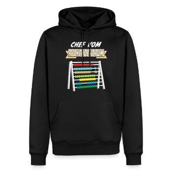 CHEF VOM RECHENZENTRUM - Männer Premium Bio Hoodie - Schwarz - Vorne - Nico (187cm)