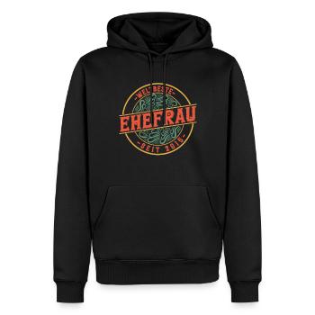 Beste Ehefrau seit 2015 6. Hochzeitstag - Männer Premium Bio Hoodie - Schwarz - Vorne - Nico (187cm)