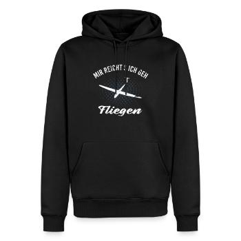 Mir reichts ich geh Fliegen - Männer Premium Bio Hoodie - Schwarz - Vorne - Nico (187cm)