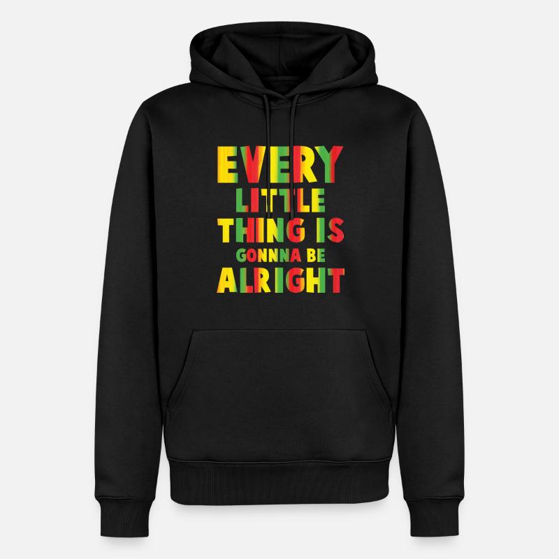 Reggae - Sweat à capuche Premium bio Homme - noir
